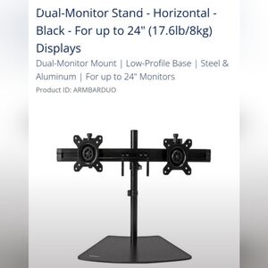 Black Dual-Monitor Stand by